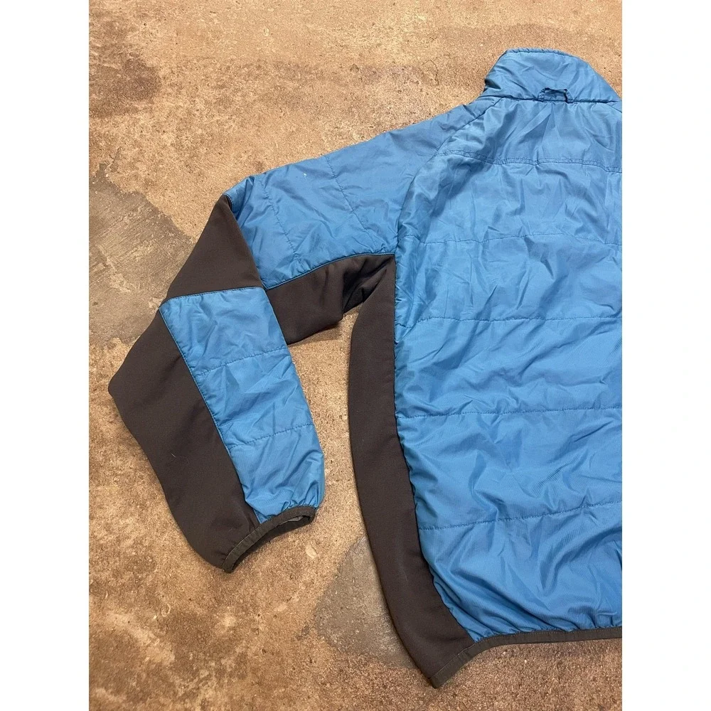 The North‎ Face Jacket Mens Medium Blue Black Quilted Insulated Full Zip Hiking
